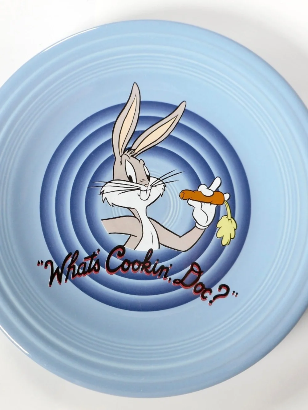 Fiesta Ware Homer Laughlin Blue Bugs Bunny 10.5